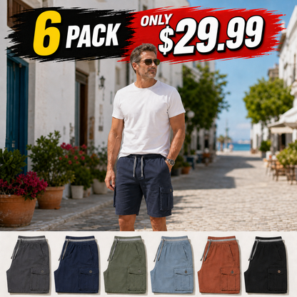 Men's Relaxed Drawstring Cargo Shorts