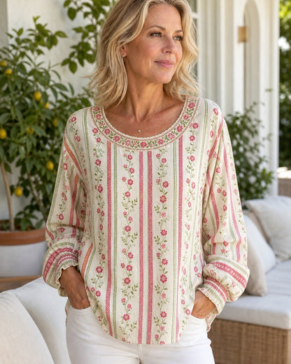 Women's Floral Boho Tunic Blouse