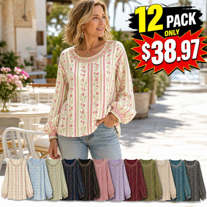 Women's Floral Boho Tunic Blouse