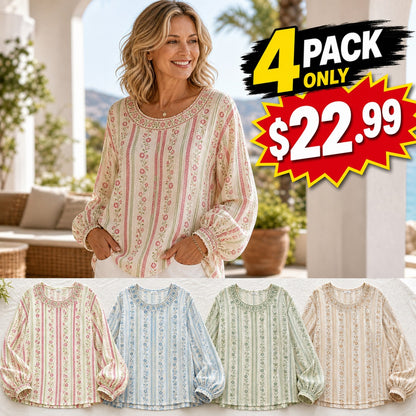 Women's Floral Boho Tunic Blouse