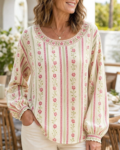 Women's Floral Boho Tunic Blouse