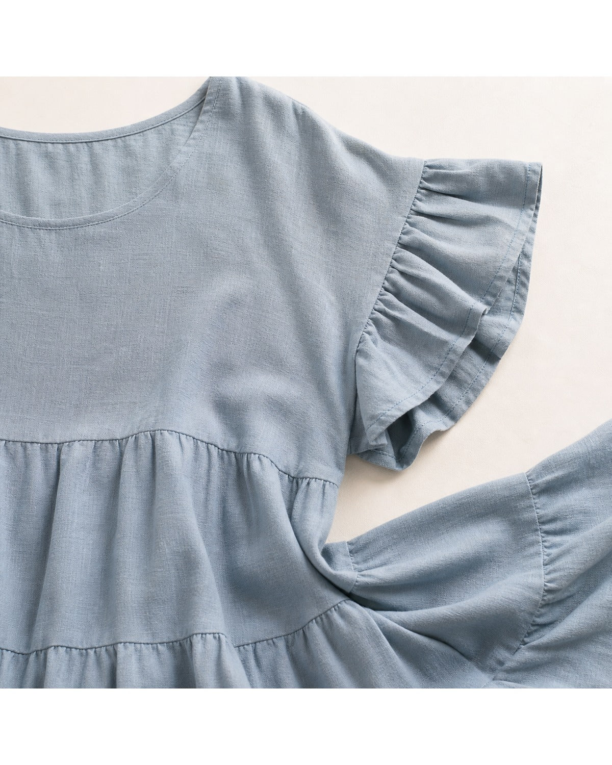 Women's Relaxed Tiered Ruffle Sleeve Summer Dress