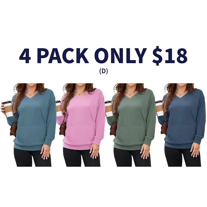 ⚡BEST SALE⚡ Women's Hoodless V-neck Sweatshirt