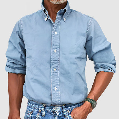 CLEARANCE🔥 Men's Vintage Premium Washed Long Sleeve Shirt