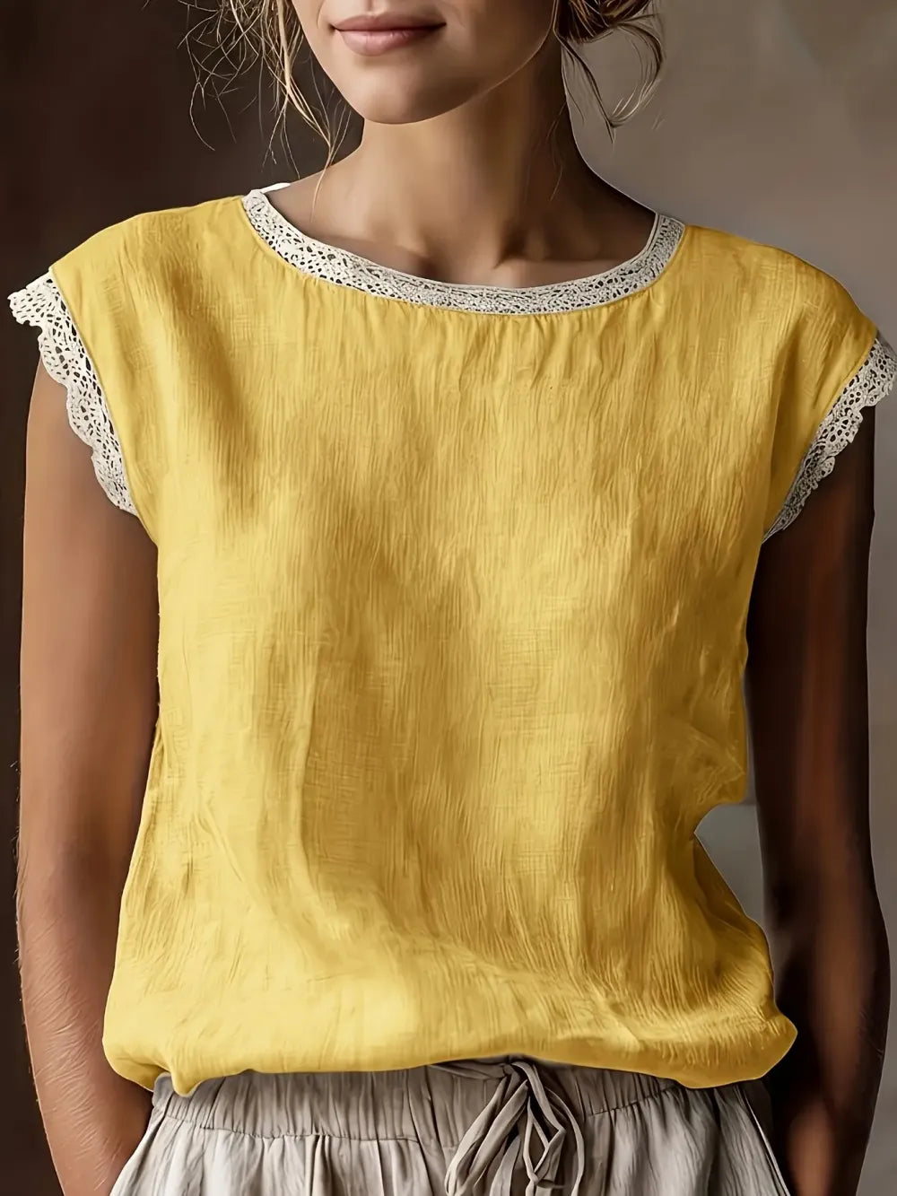 ❤️Women's Vintage Linen Short Sleeve Top