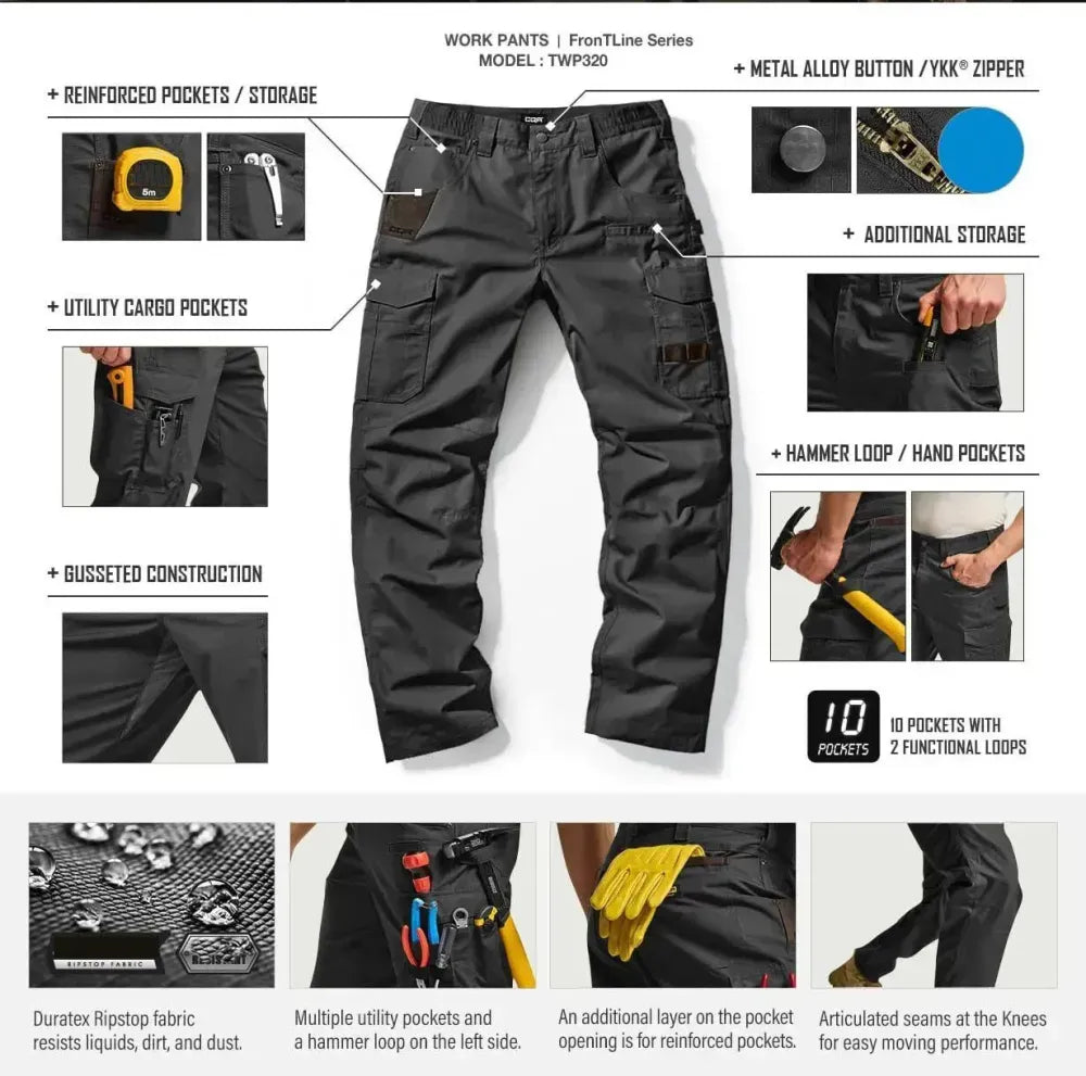 Unisex Multi-pocket Work Pants
