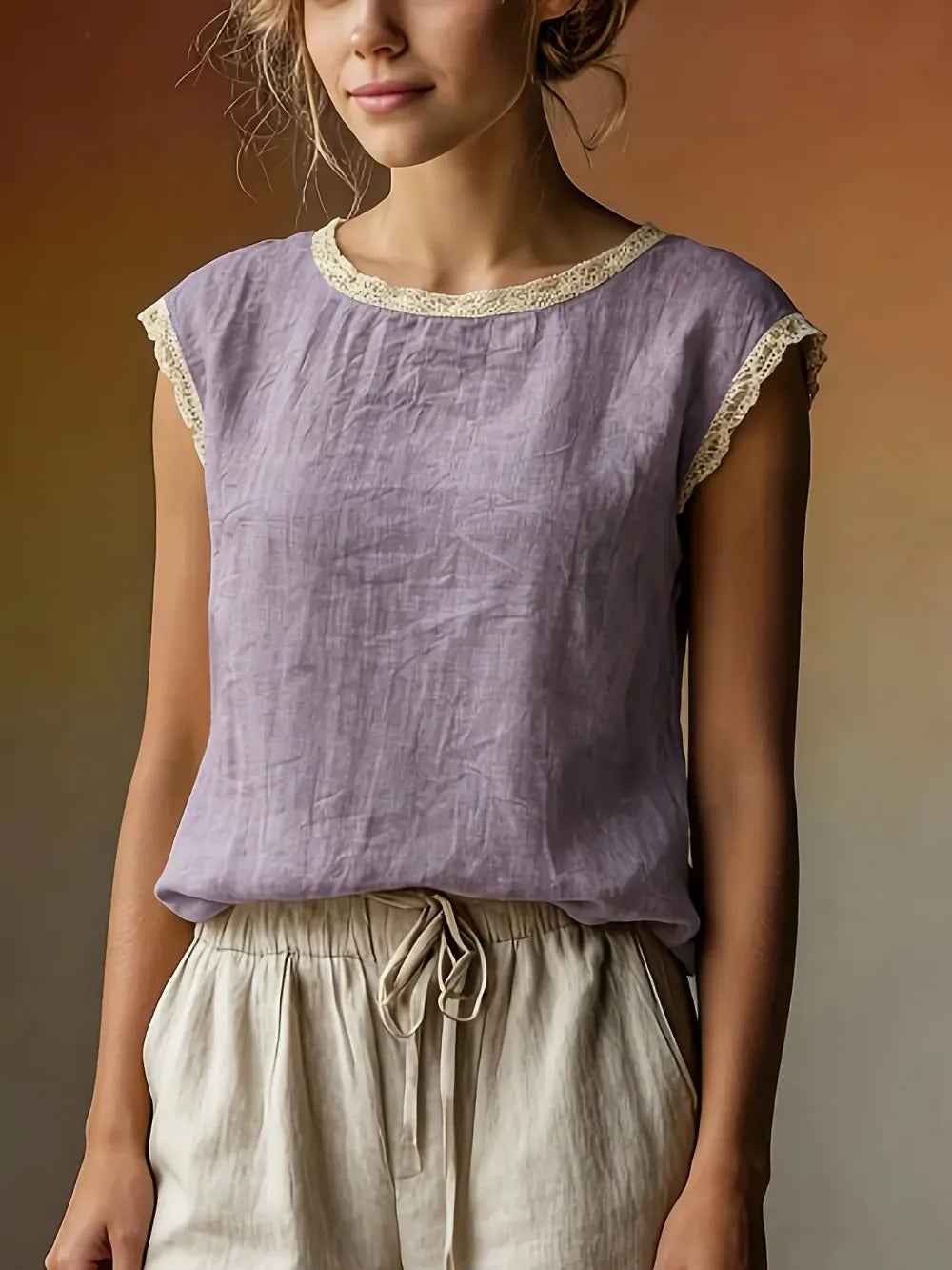 ❤️Women's Vintage Linen Short Sleeve Top❤️