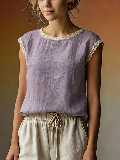 ❤️Women's Vintage Linen Short Sleeve Top❤️