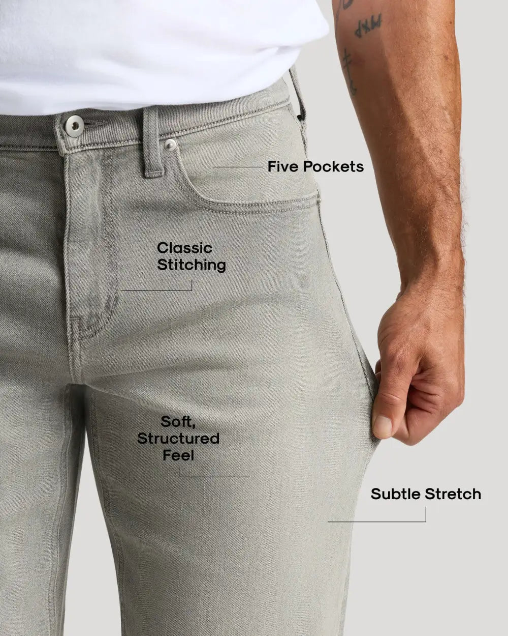 Straight Authentic Denim Jeans 3-Pack