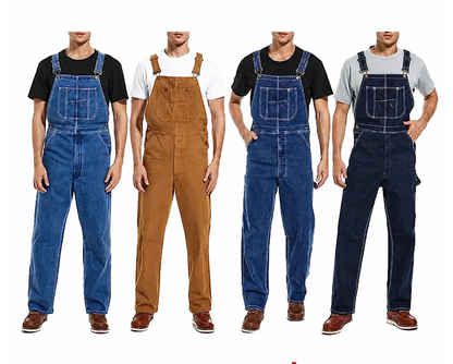 🔥Last Day Promotion🔥Men's Denim Bib Overalls, Workwear with Adjustable Straps and Convenient Tool Pockets