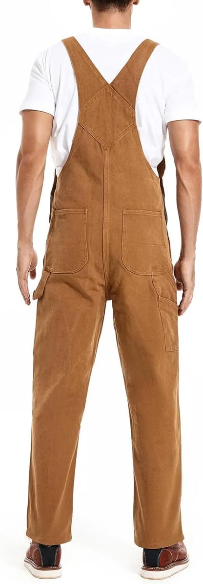 🔥Last Day Promotion🔥Men's Denim Bib Overalls, Workwear with Adjustable Straps and Convenient Tool Pockets