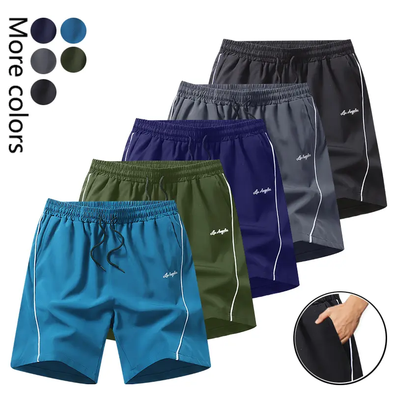 Men's 5-Pack Men’s Lightweight Athletic Shorts – Quick Dry Casual Drawstring Gym & Running Shorts