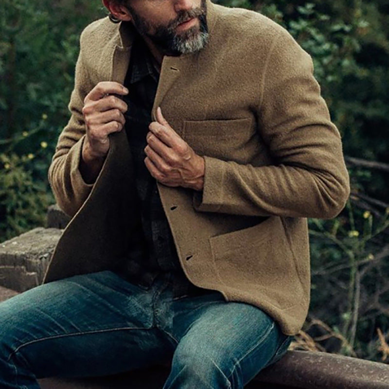 CLEARANCE SALE🔥 Men's Solid Color Fashion Jacket Coat Casual Jacket Coat