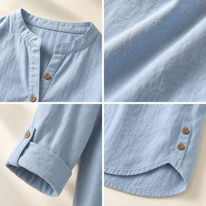 ⏰Clearance Sale⚡10 Pack Only $32⚡Women's Linen Mandarin Collar T-Shirt
