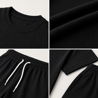 Men's Casual T-Shirt and Shorts Two-Piece Set