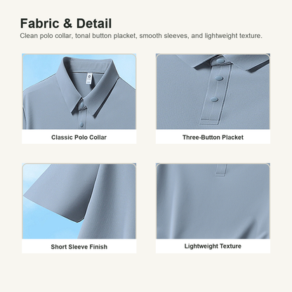 Men's Lightweight Textured Polo Shirt