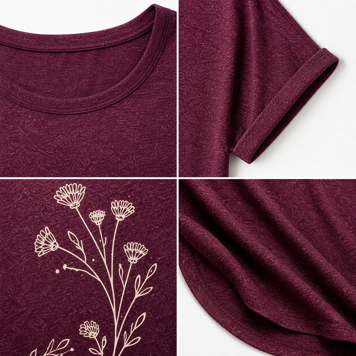 Women's Floral Graphic Crewneck T-Shirt