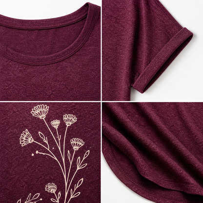 Women's Floral Graphic Crewneck T-Shirt