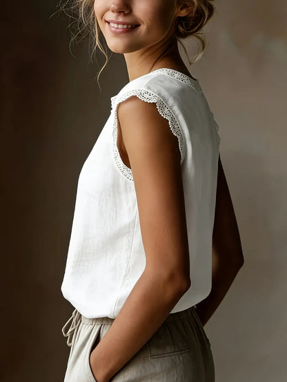 ❤️Women's Vintage Linen Short Sleeve Top