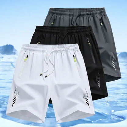 Men's Quick-Dry Athletic Shorts with Zipper Pockets – Lightweight Performance Workout Shorts