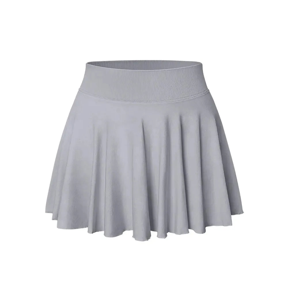 Women's One Piece Skirt One In One Flowy Basic Versatile Stretchy Flared Casual Mini Skirt