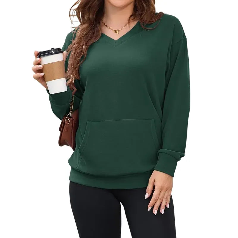 ⚡BEST SALE⚡ Women's Hoodless V-neck Sweatshirt