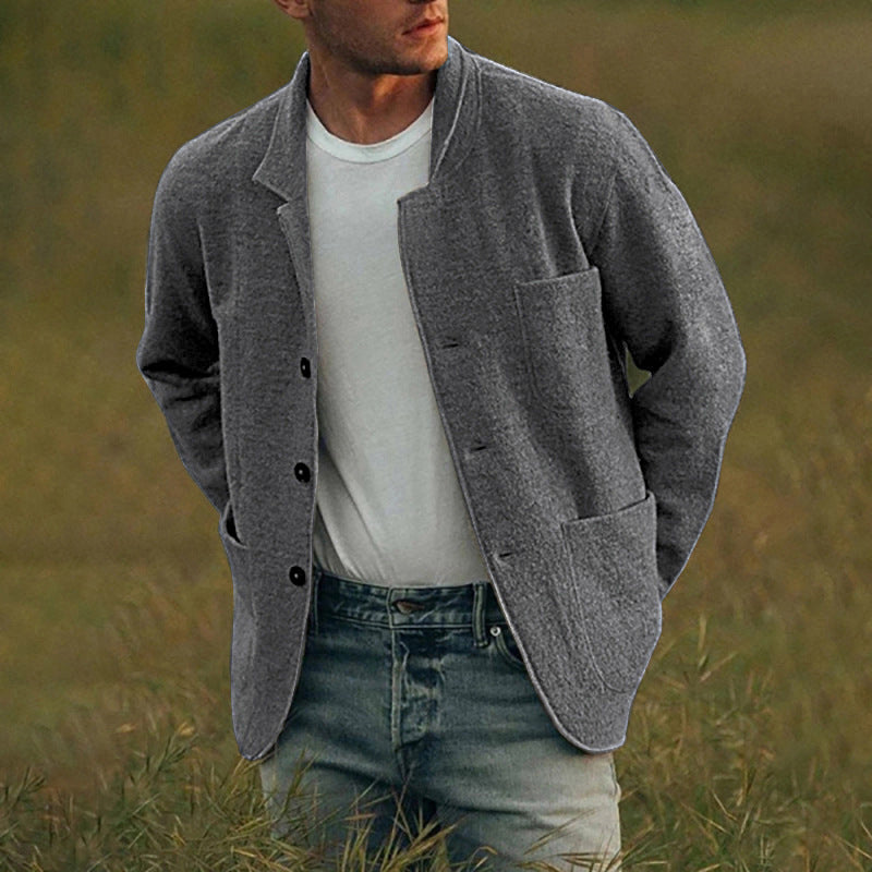CLEARANCE SALE🔥 Men's Solid Color Fashion Jacket Coat Casual Jacket Coat