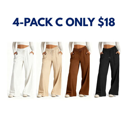 Women's Wide Leg Sweatpants Casual Loose Solid Color Pants