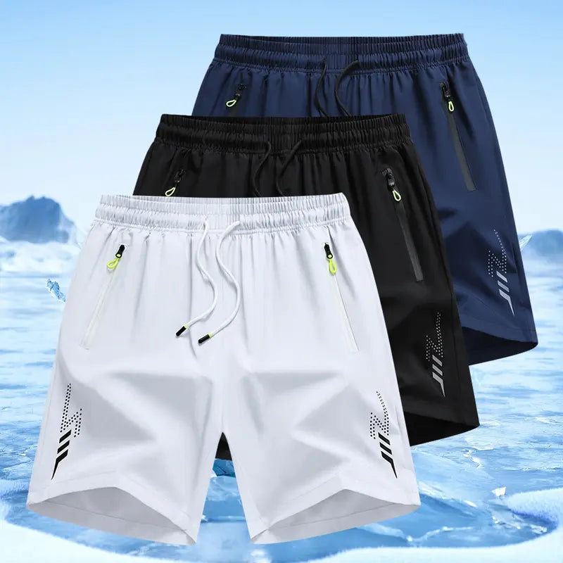 Men's Quick-Dry Athletic Shorts with Zipper Pockets – Lightweight Performance Workout Shorts
