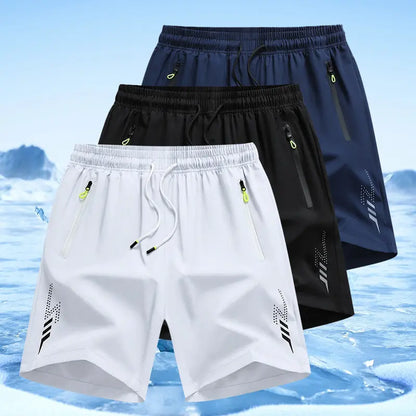 Men's Quick-Dry Athletic Shorts with Zipper Pockets – Lightweight Performance Workout Shorts