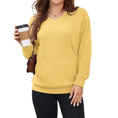 ⚡BEST SALE⚡ Women's Hoodless V-neck Sweatshirt
