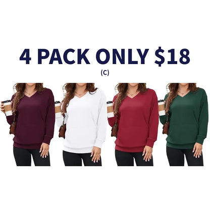 ⚡BEST SALE⚡ Women's Hoodless V-neck Sweatshirt