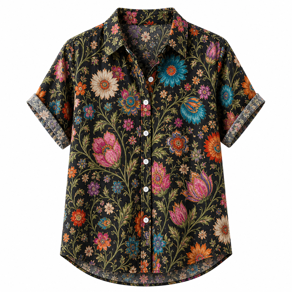 🔥CLEARANCE SALE🔥 Women's Vintage Floral Button-Up Blouse
