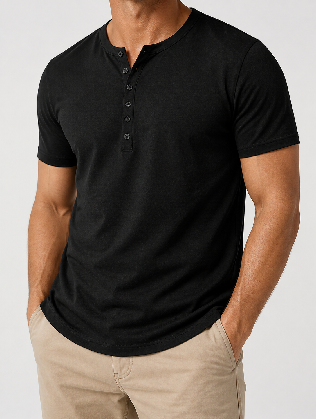 🔥CLEARANCE SALE🔥 Men's Short Sleeve Henley T-Shirt