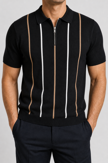 🔥CLEARANCE SALE🔥 Men's Knit Half-Zip Polo Shirt