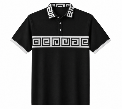 🔥SUMMER FINAL SALE - 9 pack only $49.99🔥Women’s Greek Key Contrast Polo Shirt