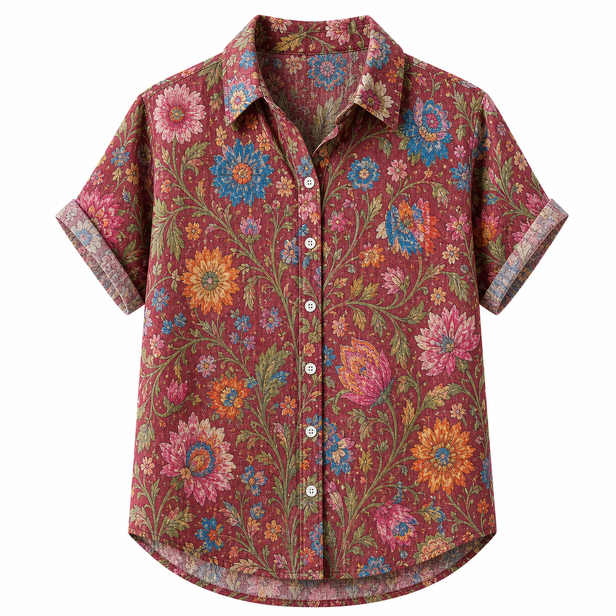 🔥CLEARANCE SALE🔥 Women's Vintage Floral Button-Up Blouse