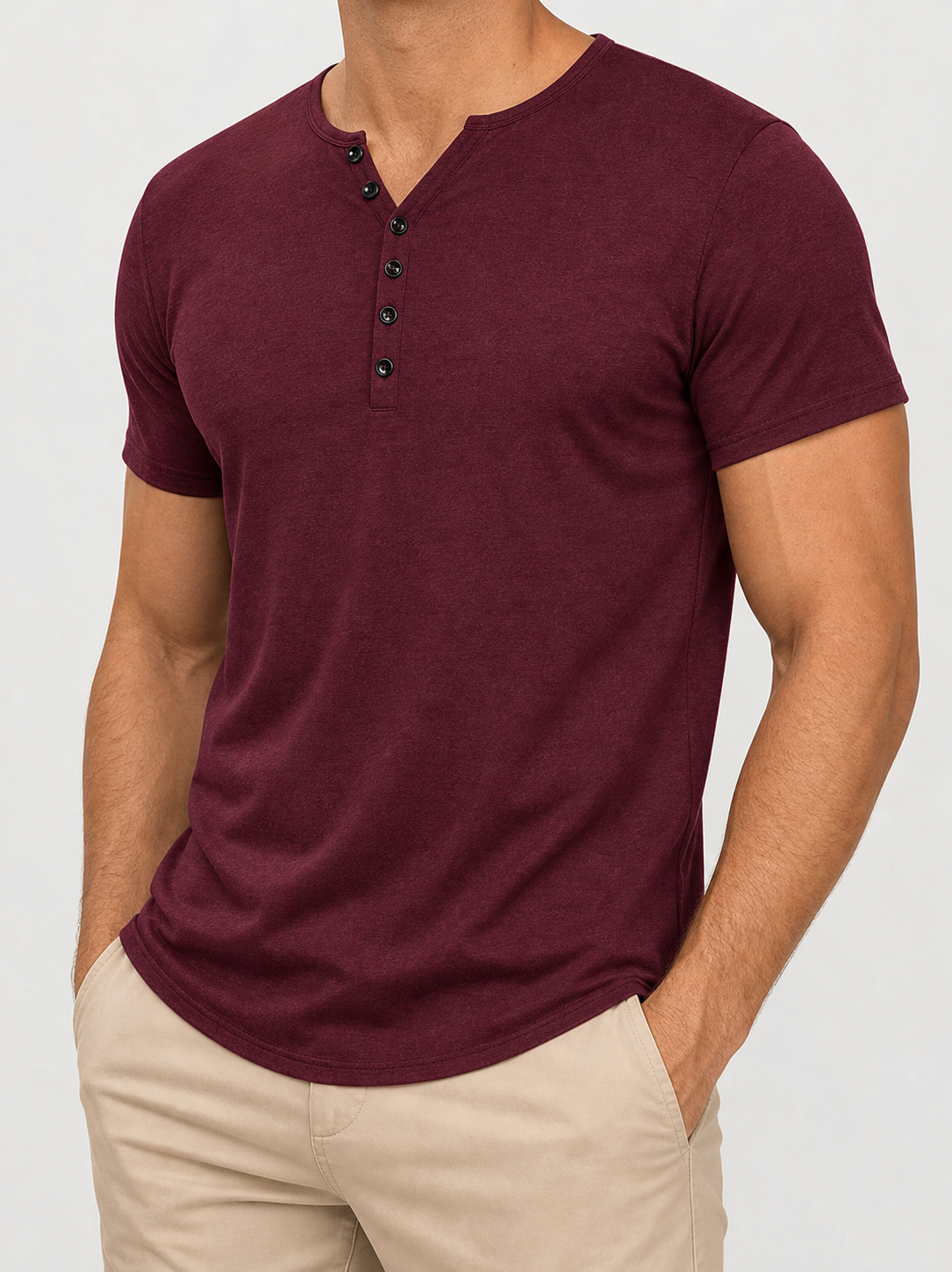 🔥CLEARANCE SALE🔥 Men's Short Sleeve Henley T-Shirt