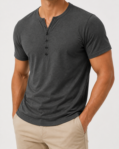🔥CLEARANCE SALE🔥 Men's Short Sleeve Henley T-Shirt