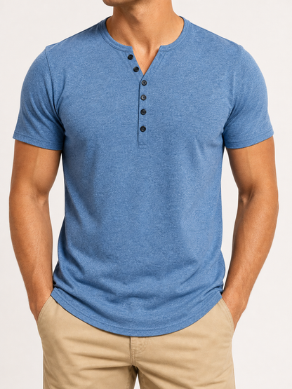 🔥CLEARANCE SALE🔥 Men's Short Sleeve Henley T-Shirt