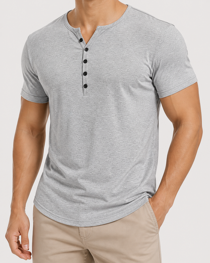 🔥CLEARANCE SALE🔥 Men's Short Sleeve Henley T-Shirt