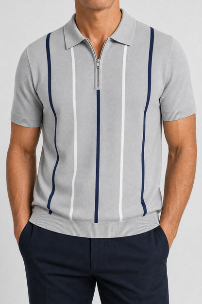 🔥CLEARANCE SALE🔥 Men's Knit Half-Zip Polo Shirt