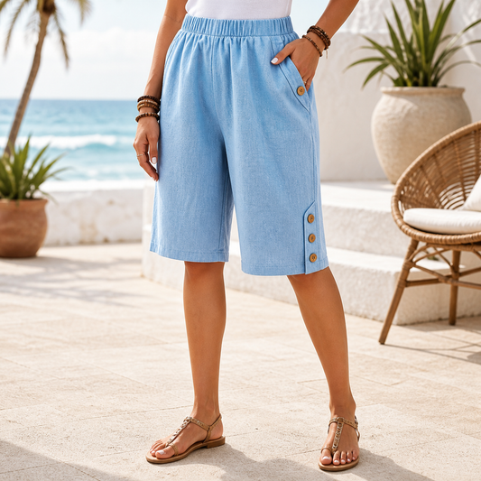 🔥CLEARANCE SALE🔥 Elastic-Waist Bermuda Shorts
