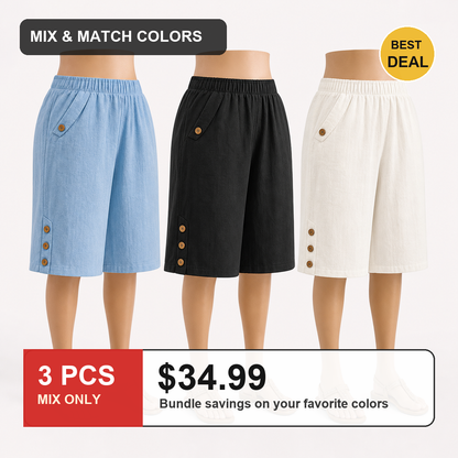 🔥CLEARANCE SALE🔥 Elastic-Waist Bermuda Shorts