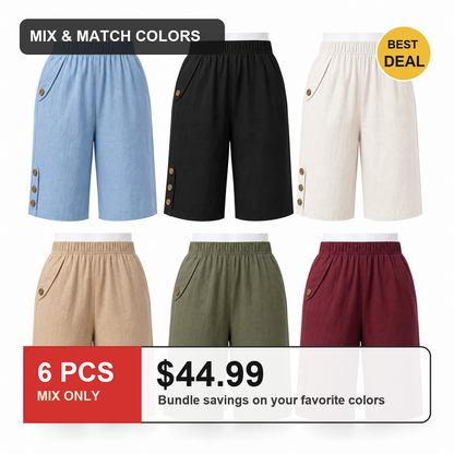 🔥CLEARANCE SALE🔥 Elastic-Waist Bermuda Shorts