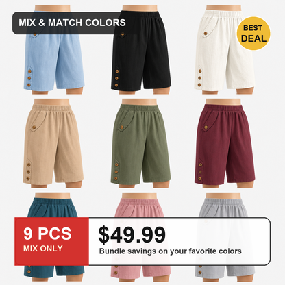 🔥CLEARANCE SALE🔥 Elastic-Waist Bermuda Shorts