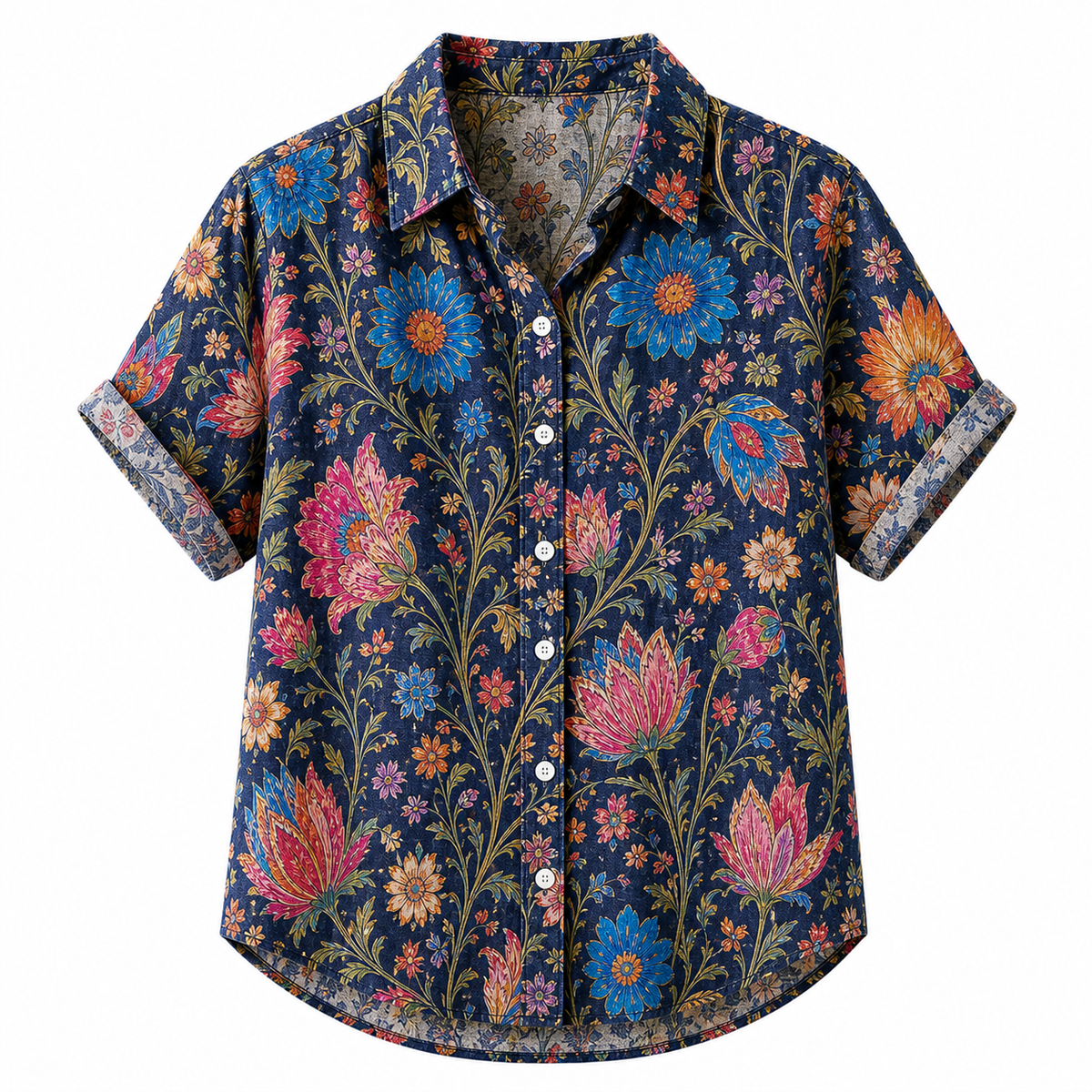 🔥CLEARANCE SALE🔥 Women's Vintage Floral Button-Up Blouse