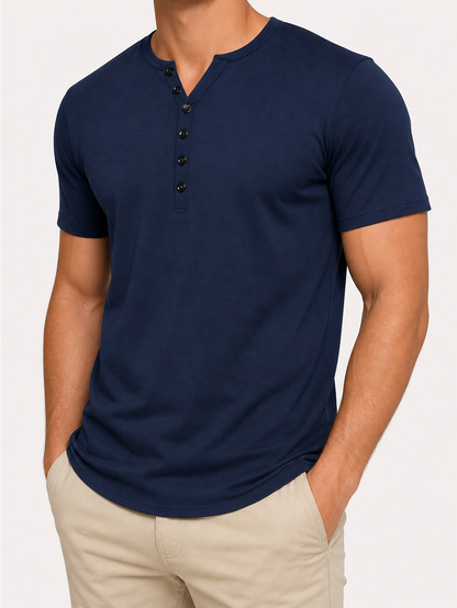 🔥CLEARANCE SALE🔥 Men's Short Sleeve Henley T-Shirt