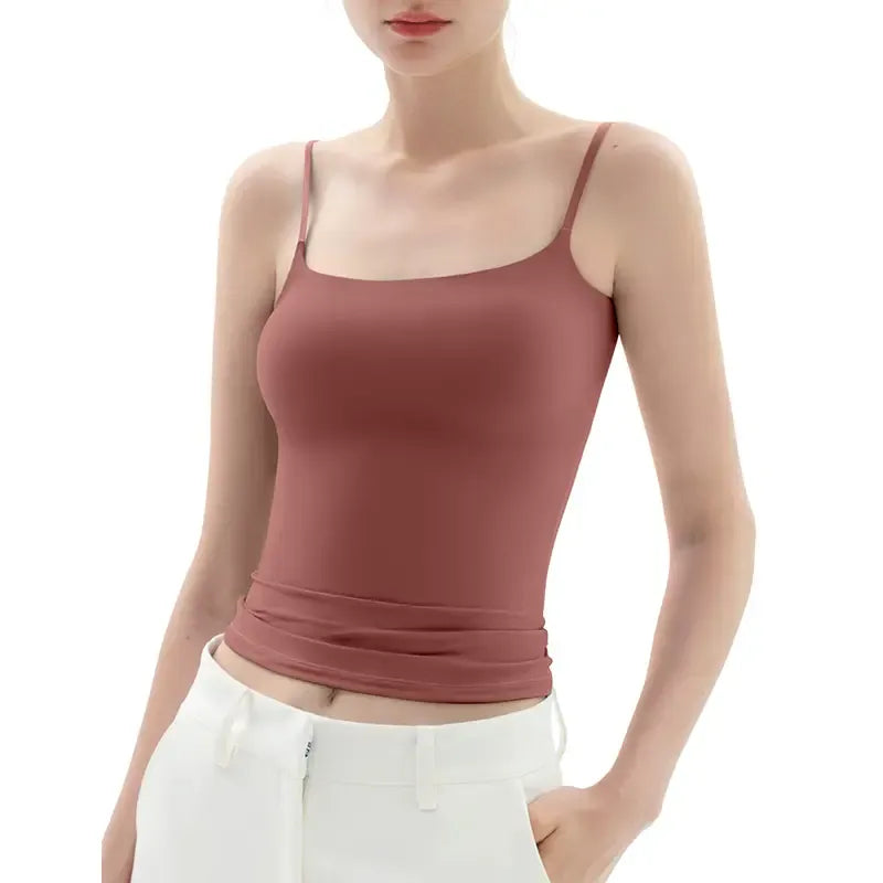 Women’s Square Neck Adjustable Strap Cami Tank Top