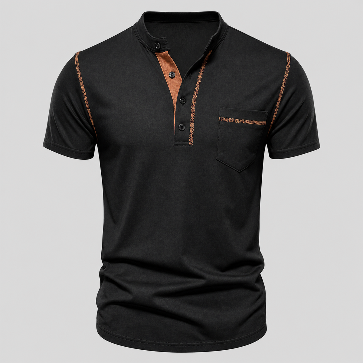 SUMMER FINAL SALE - Men's Henley Pocket Polo Shirt 12-Pack $34.99